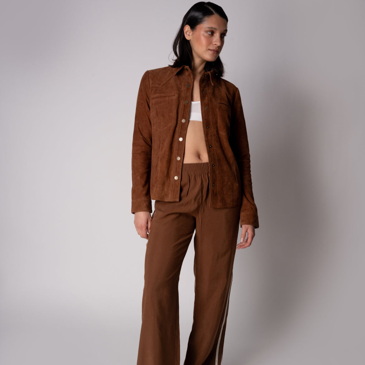 Camisa Gamuza ALICIA Camel