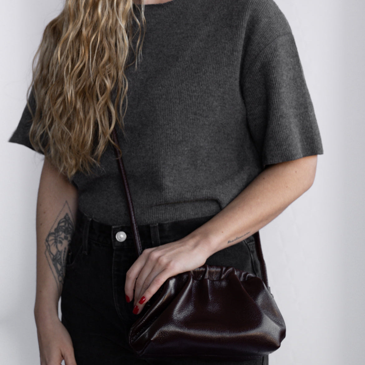 Cartera Petit Gardenia Burgundy