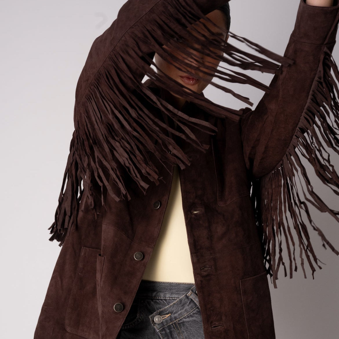 Chaqueta ALMA Gamuza Flecos
