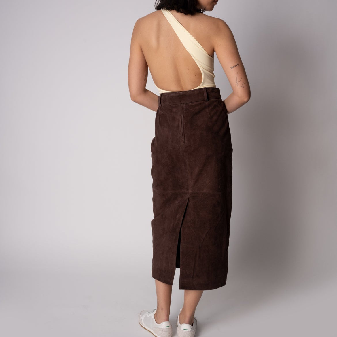 Falda Gamuza FIORELLA Chocolate