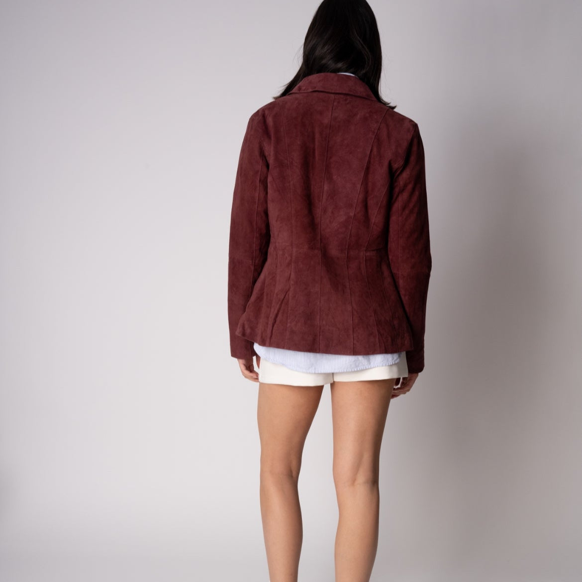 Chaqueta Gamuza ANISSA Burdeo