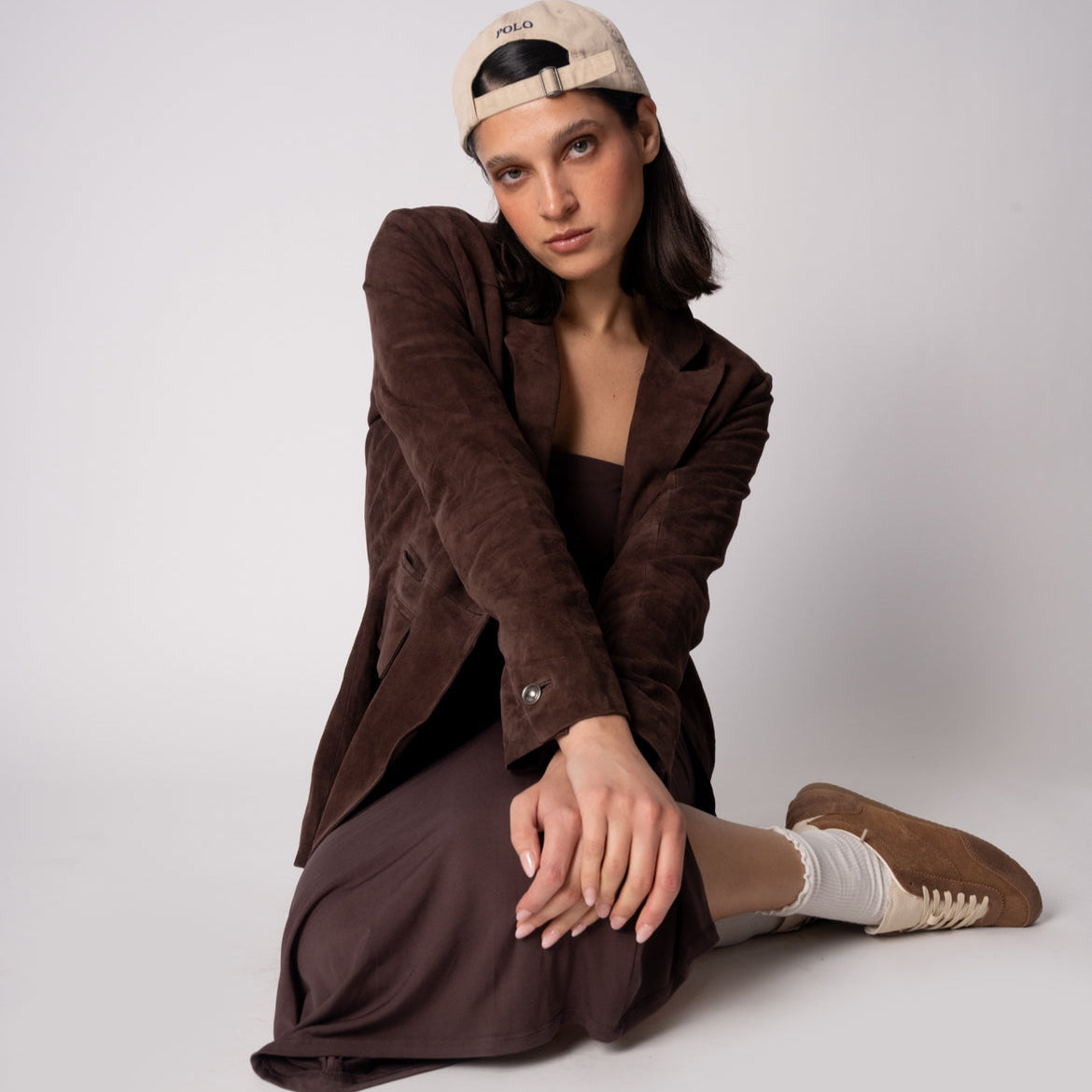 Blazer AURELIA Gamuza Chocolate