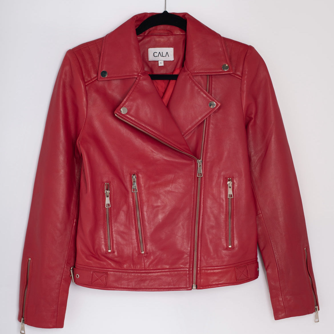 Chaqueta Biker Roja
