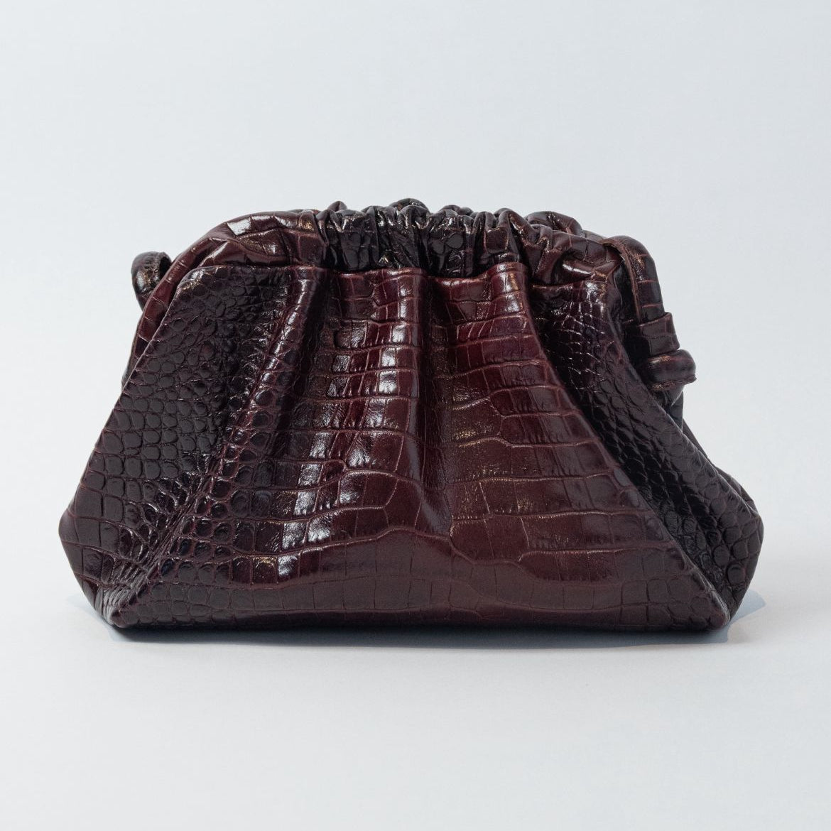 Cartera Gardenia Vino Croc