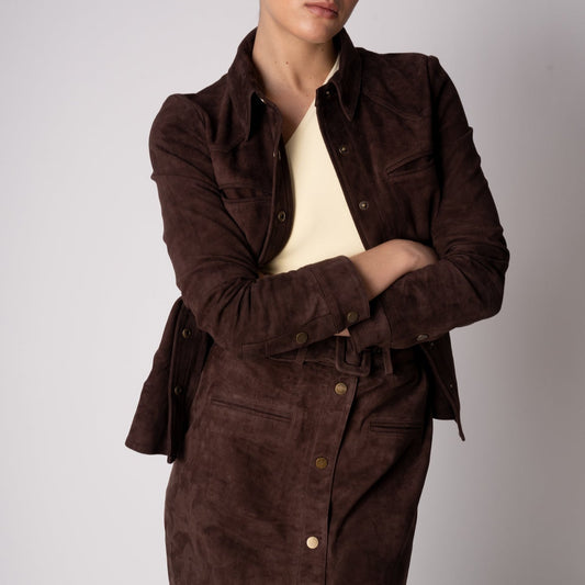 Camisa Gamuza ALICIA Chocolate