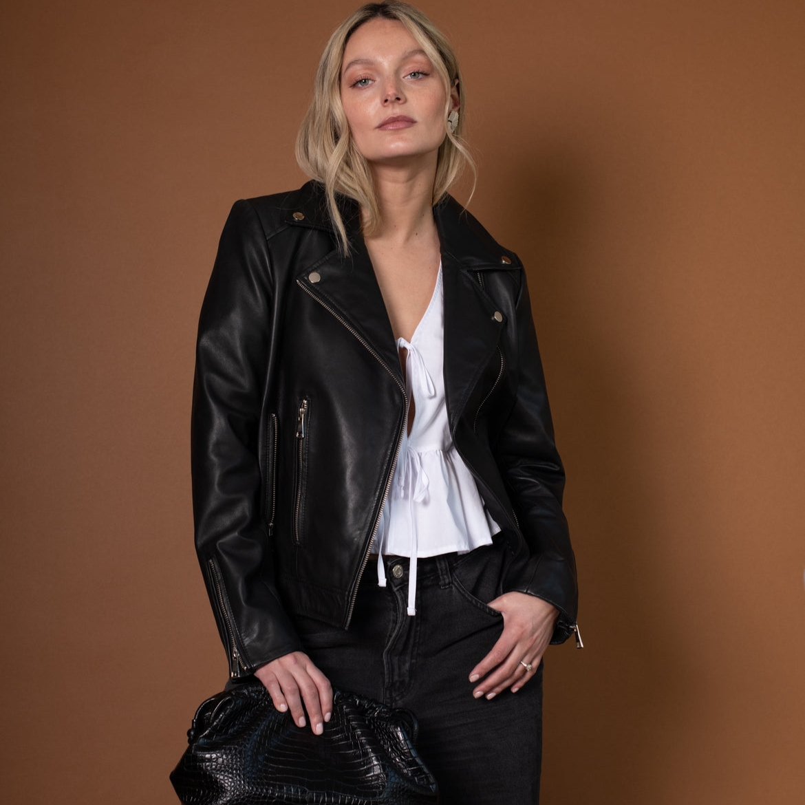 ÚLTIMAS TALLAS Chaqueta  Biker Antonia Negra