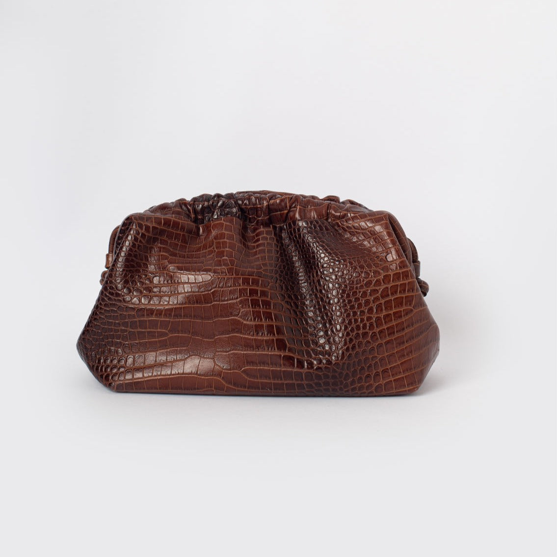 Cartera Gardenia Cuero Café Croc