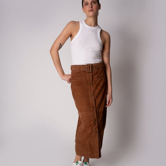 Falda Gamuza FIORELLA Camel