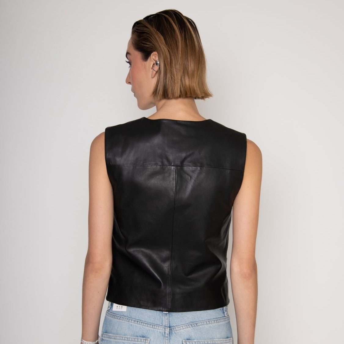 Gillet de cuero Amanda