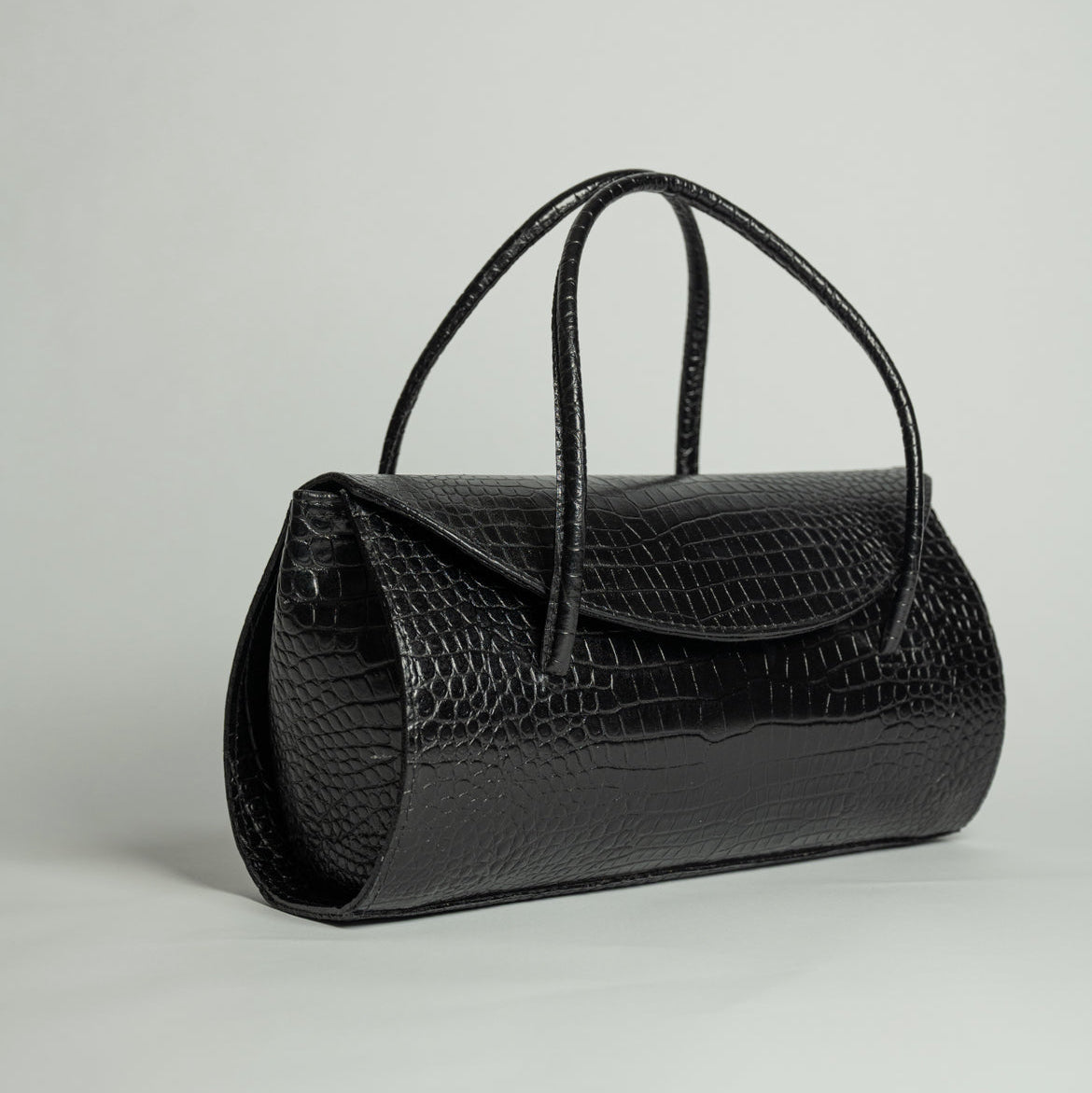 PRE ORDER Cartera Petit Orquidea croc negro