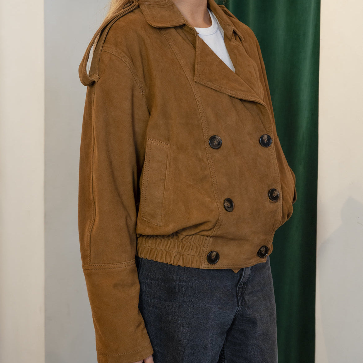 Chaqueta Bomber Anastasia Gamuza Camel