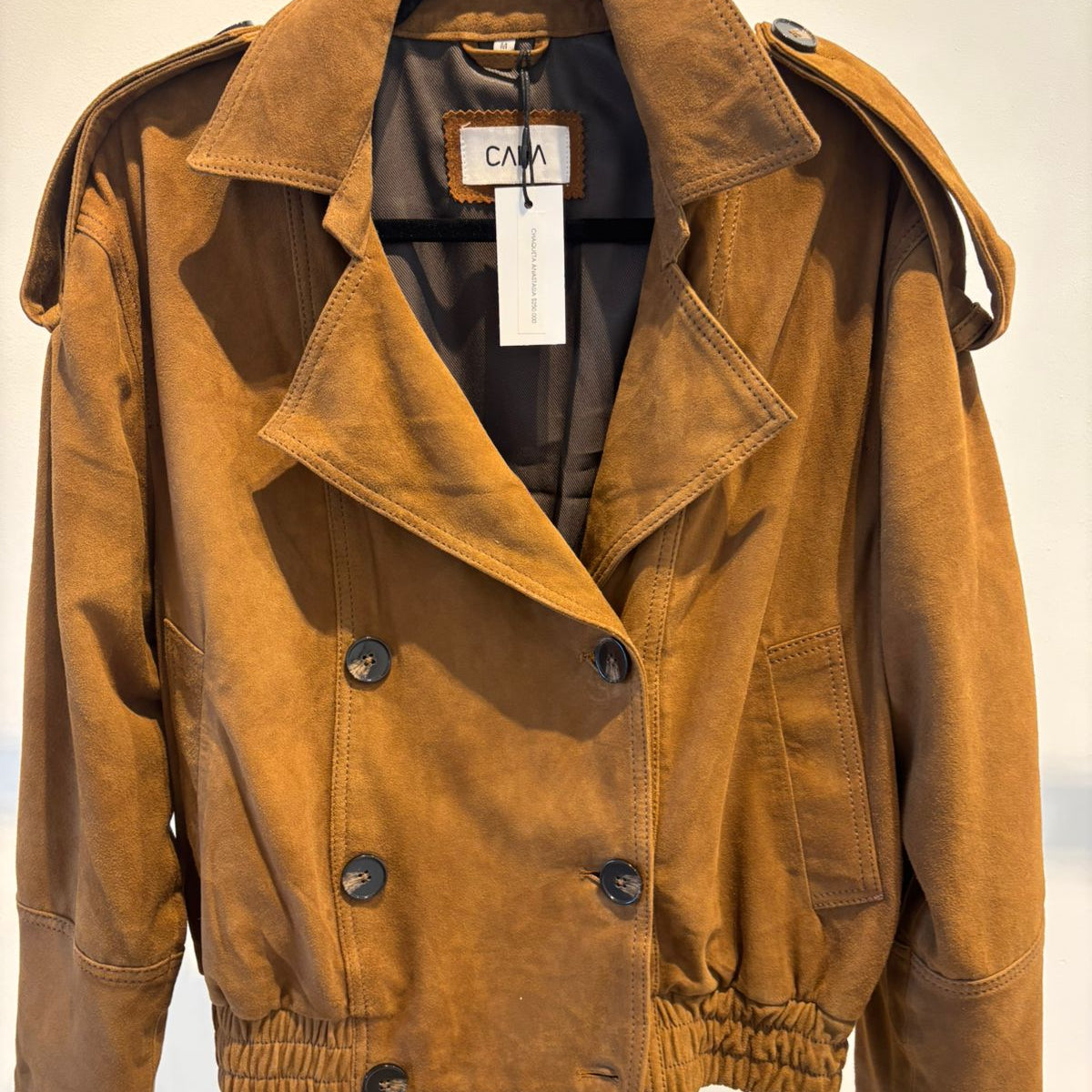 Chaqueta Bomber Anastasia Gamuza Camel