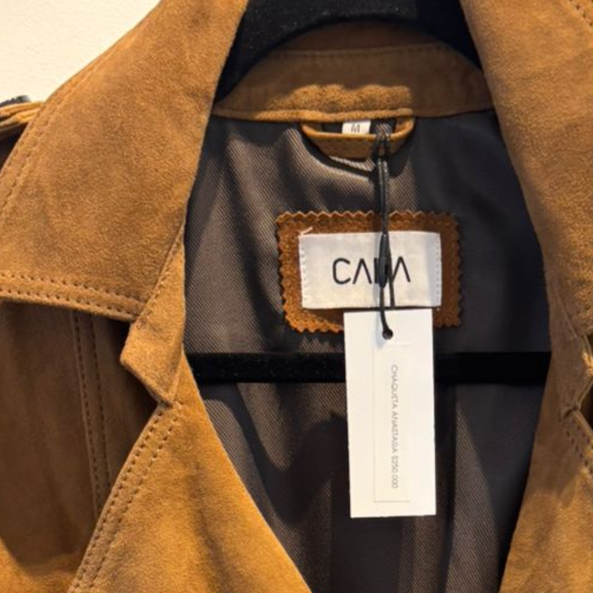 Chaqueta Bomber Anastasia Gamuza Camel