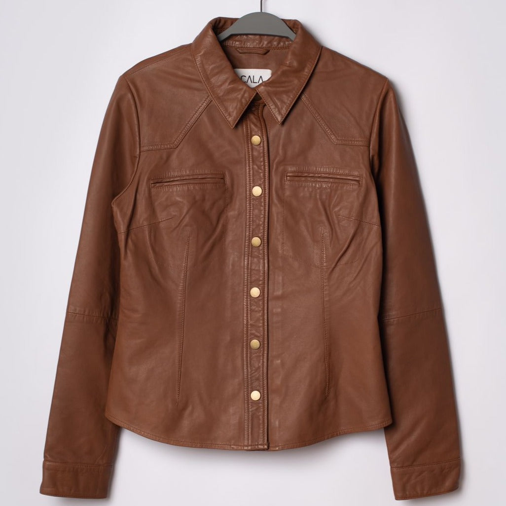 Camisa Cuero Camel