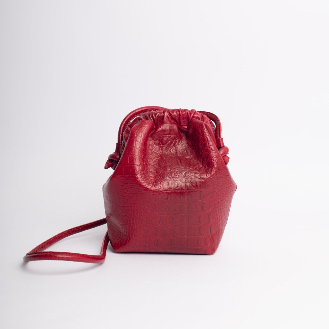 Cartera Jazmin  Cuero Rojo Croc